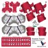 Houston Texans NFL Home Uni-Forms, 11 Player Action Figure Kit, Alternate 2022-2023