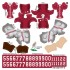 Alabama Crimson Tide Home Uni-Forms, 11 Player Action Figure Kit, Primary 2021-