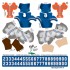 Florida Gators Home Uni-Forms, 11 Player Action Figure Kit, Primary 2021-