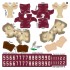 Florida State Seminoles Home Uni-Forms, 11 Player Action Figure Kit, Primary 2022-