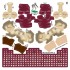 Florida State Seminoles Home Uni-Forms, 11 Player Action Figure Kit, Primary 2022-