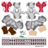 Georgia Bulldogs Away Uni-Forms, 11 Player Action Figure Kit, Primary 2021-