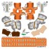 Miami Hurricanes Home Uni-Forms, 11 Player Action Figure Kit, Primary 2022-