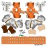 Miami Hurricanes Home Uni-Forms, 11 Player Action Figure Kit, Primary 2022-