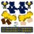 Michigan Wolverines Home Uni-Forms, 11 Player Action Figure Kit, Primary 2021-