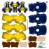 Michigan Wolverines Home Uni-Forms, 11 Player Action Figure Kit, Primary 2021-