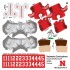 Nebraska Cornhuskers Home Uni-Forms, 11 Player Action Figure Kit, Primary 2021-