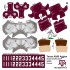 Texas A&M Aggies Home Uni-Forms, 11 Player Action Figure Kit, Primary 2022-