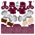 Texas A&M Aggies Home Uni-Forms, 11 Player Action Figure Kit, Primary 2022-