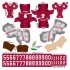 Oklahoma Sooners Home Uni-Forms, 11 Player Action Figure Kit, Primary 2021-