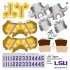 LSU Tigers Home Uni-Forms, 11 Player Action Figure Kit, Primary 2021-