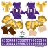 LSU Tigers Home Uni-Forms, 11 Player Action Figure Kit, Alternate 2021-