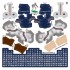 Auburn Tigers Home Uni-Forms, 11 Player Action Figure Kit, Primary 2022-