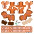 Clemson Tigers Home Uni-Forms, 11 Player Action Figure Kit, Primary 2021-