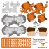 Texas Longhorns Home Uni-Forms, 11 Player Action Figure Kit, Primary 2021-