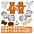 Texas Longhorns Home Uni-Forms, 11 Player Action Figure Kit, Primary 2021-