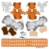 Texas Longhorns Home Uni-Forms, 11 Player Action Figure Kit, Primary 2021-