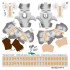 Tennessee Volunteers Away Uni-Forms, 11 Player Action Figure Kit, Primary 2021-