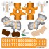 Tennessee Volunteers Home Uni-Forms, 11 Player Action Figure Kit, Primary 2021-