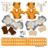 Tennessee Volunteers Home Uni-Forms, 11 Player Action Figure Kit, Primary 2021-