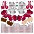 Indiana Hoosiers Away Uni-Forms, 11 Player Action Figure Kit, Primary 2023-