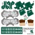 Michigan State Spartans Home Uni-Forms, 11 Player Action Figure Kit, Primary 2023-