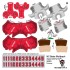 North Carolina State Wolfpack Away Uni-Forms, 11 Player Action Figure Kit, Primary 2023-