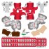 North Carolina State Wolfpack Home Uni-Forms, 11 Player Action Figure Kit, Primary 2023-