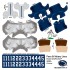 Penn State Nittany Lions Home Uni-Forms, 11 Player Action Figure Kit, Primary 2021-