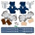 Penn State Nittany Lions Home Uni-Forms, 11 Player Action Figure Kit, Primary 2021-