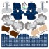 Penn State Nittany Lions Home Uni-Forms, 11 Player Action Figure Kit, Primary 2021-