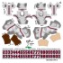 South Carolina Gamecocks Away Uni-Forms, 11 Player Action Figure Kit, Primary 2023-