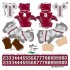 South Carolina Gamecocks Home Uni-Forms, 11 Player Action Figure Kit, Primary 2023-