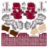 South Carolina Gamecocks Home Uni-Forms, 11 Player Action Figure Kit, Primary 2023-