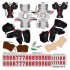 Texas Tech Red Raiders Away Uni-Forms, 11 Player Action Figure Kit, Primary 2023-