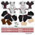 Texas Tech Red Raiders Away Uni-Forms, 11 Player Action Figure Kit, Primary 2023-