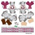 Virginia Tech Hokies Away Uni-Forms, 11 Player Action Figure Kit, Primary 2023-