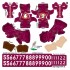 Virginia Tech Hokies Home Uni-Forms, 11 Player Action Figure Kit, Primary 2023-