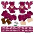 Virginia Tech Hokies Home Uni-Forms, 11 Player Action Figure Kit, Primary 2023-