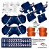 Denver Broncos NFL Home Uni-Forms, 11 Player Action Figure Kit, Alternate 2024-  