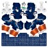 Denver Broncos NFL Home Uni-Forms, 11 Player Action Figure Kit, Alternate 2024-  