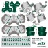 New York Jets NFL Away Uni-Forms, 11 Player Action Figure Kit, Primary 2024-