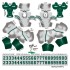 New York Jets NFL Away Uni-Forms, 11 Player Action Figure Kit, Primary 2024-