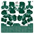 New York Jets NFL Home Uni-Forms, 11 Player Action Figure Kit, Primary 2024- 