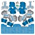 Detroit Lions NFL Home Uni-Forms, 11 Player Action Figure Kit, Primary 2024- 