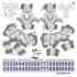 Minnesota Vikings NFL Away Uni-Forms, 11 Player Action Figure Kit, Color Rush 2024-