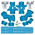 Carolina Panthers NFL Home Uni-Forms, 11 Player Action Figure Kit, Alternate 2023-