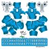 Carolina Panthers NFL Home Uni-Forms, 11 Player Action Figure Kit, Alternate 2023-