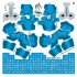 Carolina Panthers NFL Home Uni-Forms, 11 Player Action Figure Kit, Alternate 2023-