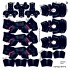 Houston Texans NFL Home Uni-Forms, 11 Player Action Figure Kit, Color Rush 2024- 